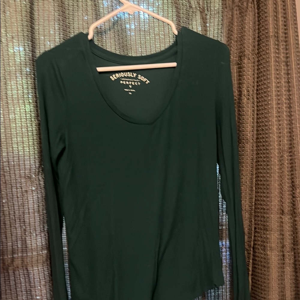 Aeropostale Green Fitted Blouse